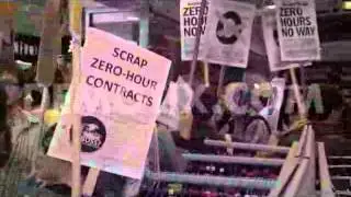 Protest against zero hour contracts at Sports Direct Oxford Street