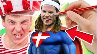 Tegner LANDSHOLDET som SUPERHELTE | H&Aring;NDBOLD VM 2019 | HelloRasmus