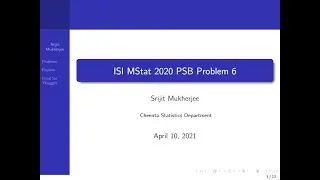 ISI MStat 2020 PSB Problem 6 | Cheenta Statistics Department
