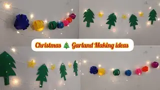Diy Christmas Garland Making Ideas || Christmas 🎄 Decoration Craft || Paper Ball Garland || Easy Diy