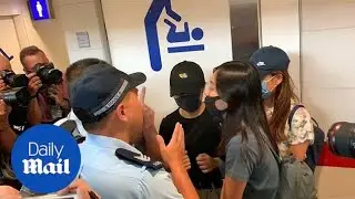 Police chase protesters inside Hong Kong International Airport