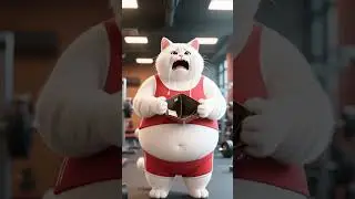 cat fitness.#funny #funny #animals #cat #story