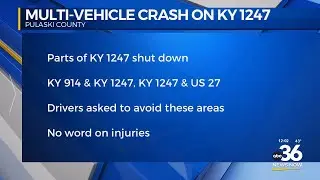 Multi-vehicle crash in Pulaski County