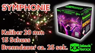 Symphonie 15 Schuss Purpur- & Gr&uuml;nbuketts mit Goldblinkern | 20 mm | #EventPyrotechnik #FireworkShop