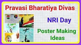 Pravasi Bharatiya Divas Poster Drawing Ideas!! NRI day poster making ideas!! MKs World74