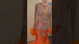 Orange Prom Dress pt. 1 #design #fashion #sewing