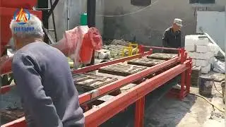 How to make culture stone by semi auto veneer stone production line concrete wet cast dosing machine