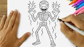 How to Draw an Electric Man | Very Easy Step by Step Energy Character Drawing Tutorial