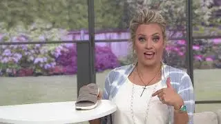 Earth Origins Suede/Knit Slide Sandals - Westfield Westley on QVC