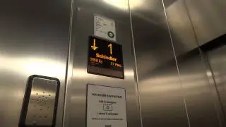 HUGE Schindler Holeless Hydraulic elevators @ IKEA Parking Garage, Uppsala, Sweden.