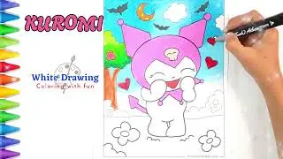 Coloring Fun with Pink Kuromi With Beautiful Scenery | Fun DIY Coloring Page for Kids!