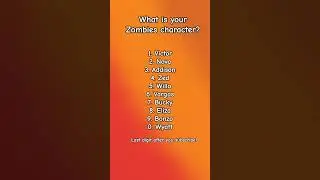 Comment your Zombies character!