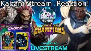 Reacting To The Kabam Stream! | Marvel Contest Of Champions