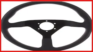 Italian Performance Steering Wheel With Black Leather Grip And Racing Heritage