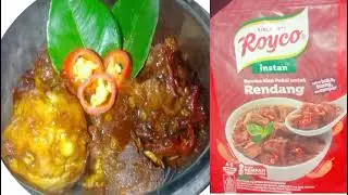 Rendang daging dan telur bumbu royco