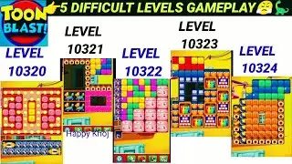 Toon Blast: Level 10320-10324|👉5 IMPOSSIBLE LEVELS 😤🦕🦖