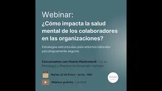 Transformaci&oacute;n Cultural| Estrategias Pr&aacute;cticas para una Organizaci&oacute;n Saludable y Productiva |Webinar
