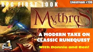 MYTHRAS - An updated version of classic Runequest d100 system! - RPG First Look! - Livestream #136