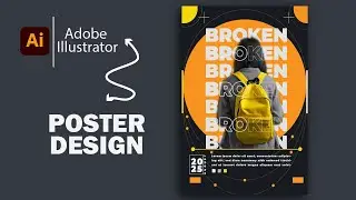 Современный дизайн плаката в Adobe Illustrator | Учебник по креативному графическому дизайну 2025