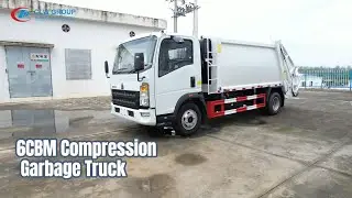 Sinotruk HOWO 4x2 6CBM Compression Refuse Transport Solid Waste Collection Truck