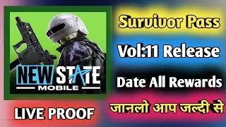 New State Mobile Survivor Pass Vol 11 Release Date | Survivor Pass Vol 11 Kab Aayega | All Rewards