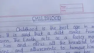Write an essay on Childhood in English || Paragraph on Childhood in English || #extension.com