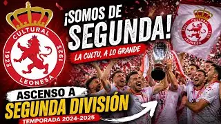 Celebración de la Cultural y Deportiva Leonesa por subir a Segunda División. Temporada 2024-2025