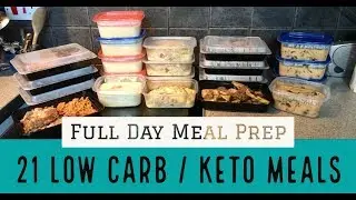 21 Low Carb// Keto Freezer Meal Prep Day! All Meals under 15 Carbs