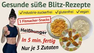 Vegane Nicecream, Fitness-Salat, Erdnuss-Bananen-Snacks: 3 GESUNDE Süßigkeiten stoppen Heißhunger