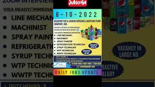 8 october 2022 gulf job update || daily update vacancy || Saudi arabia vacancy for painter