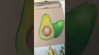 Avocado Drawing🥑#avocado #drawing #art #pencilcolour #shorts #videoshort