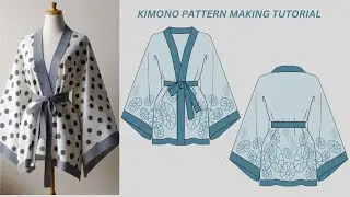 DIY Kimono Jacket | Kimono Jacket Pattern Cutting Tuorial For Beginners