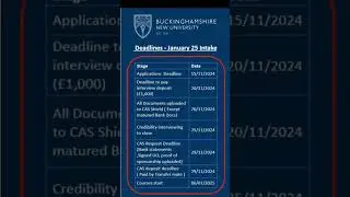 𝗕𝘂𝗰𝗸𝗶𝗻𝗴𝗵𝗮𝗺𝘀𝗵𝗶𝗿𝗲 𝗡𝗲𝘄 𝗨𝗻𝗶𝘃𝗲𝗿𝘀𝗶𝘁𝘆 Deadlines  𝗳𝗼𝗿 𝗝𝗮𝗻𝘂𝗮𝗿𝘆 𝟮𝟬𝟮𝟱 #EducationAbroad #studyinuk #StudentVisa