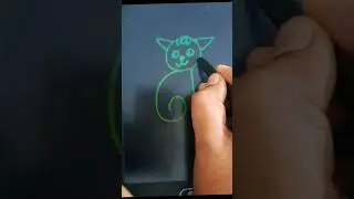 Draw cat 🐈 using number 610 #drawing #art #cat #youtubeshorts