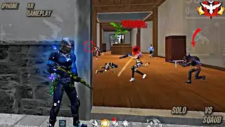 Solo Vs Sqaud Best Gameplay In Free Fire 24 Kill 😱 IPHONE XR GAMEPLAY