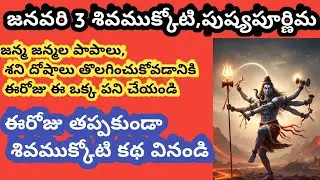 జనవరి 3 శివాముక్కోటి,పుష్యపూర్ణిమ,శివాముక్కోటి కథ #divotional stories#divotion of the day#motivation