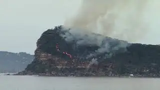 First time in living memory Lion Island Fire Lightning Strike
