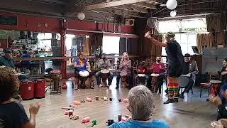 WHEN THE BEAT DROPS - Jeni Swerdlow (DRUMMM) leads the East Bay Drum Circle @ Ashkenaz, Berkeley CA