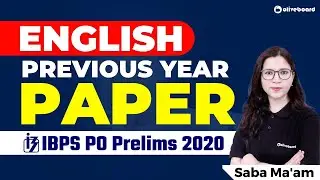 IBPS PO Pre English Previous Year Question Paper 2020 | IBPS PO Previous Year Paper By Saba Ma'am