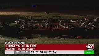 Massive fire in Perry County kills turkeys