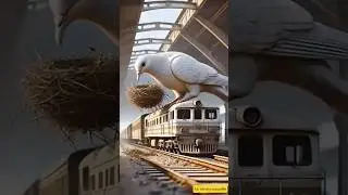 A Pigeon Built a Nest Inside a Train | Emotional Bird Story 🤔| #ai #aivideo #pigeon #shorts