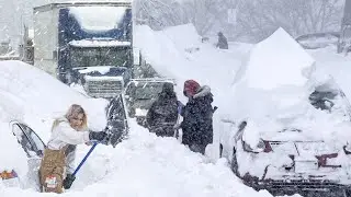 Japan Paralyzed! Abnormal Snow Storm in Sapporo, Hokkaido (Feb. 07, 2022)