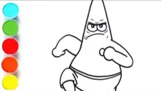 How to draw angry PATRICK STAR
