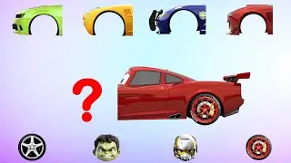 CORRECTLY GUESS THE WHEEL & HEAD OF THE CAR   LIGHTNING MCQUEEN⚡Tebak gambar roda McQueen!