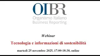 Tecnologia e informazioni di sostenibilit&agrave; 25/11/2025