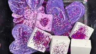Purple Gym Chalk Reforms with Plain Gym Chalk
