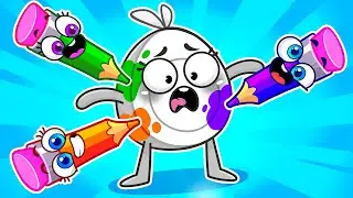 Desenho Divertido ✨🐣 Cinco Lápis Engraçados e Mais Desenhos Animados Coloridos