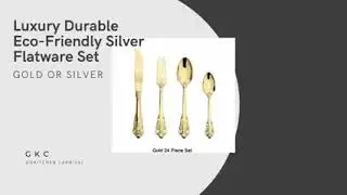 Luxury Durable Silver Flatware Set