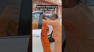 ❤️welcome in Iskcon Rohini temple maharaj ji.🙏🙌 #iskcon #iskcontemple #welcome
