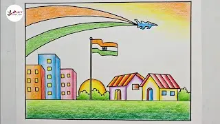 Very Easy Republic Day Drawing | Republic day poster drawing | Happy republic day drawing 